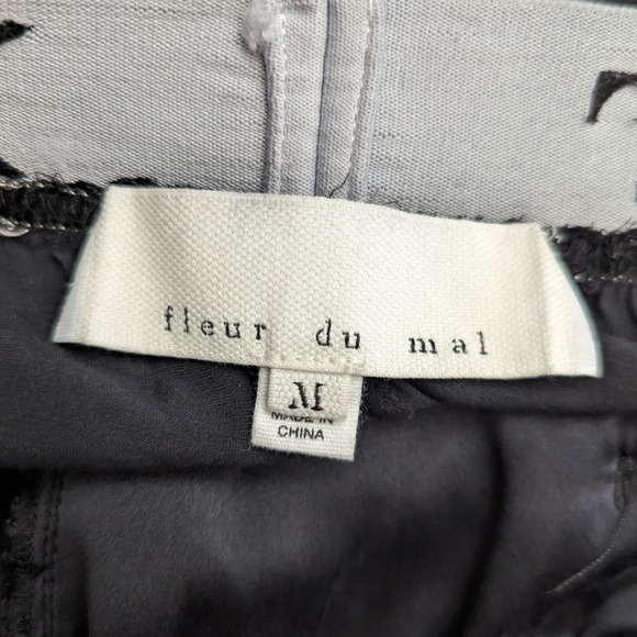 Fleur Du Mal Unisex Washable Silk Boxers in Black, Size Medium - Picture 10 of 11